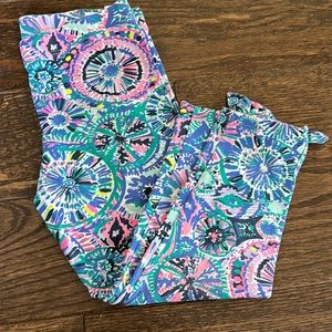 Lily Pulitzer cropped leggings, girls L(8-10), great condition